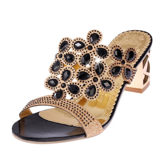 Sandalias de Tacón Alto con Strass Sexy de Tira Única - Image 2