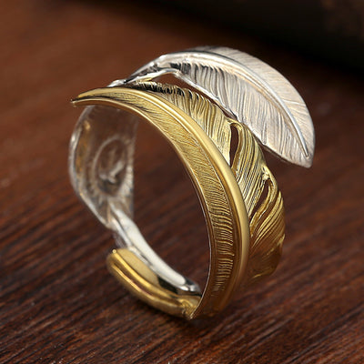 Anillo de Plata con Diseño de Pluma Vintage para Mujer - Image 14