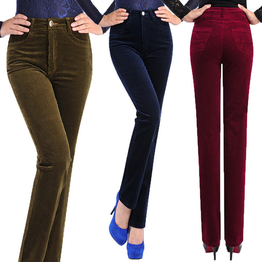 Pantalones de Pana Talle Alto Mujer - Corte Recto - Image 16
