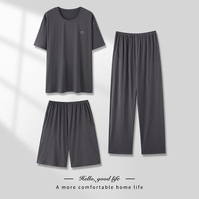 Pijama Hombre Modal Verano - Set 3 Piezas Manga Corta Transpirable - Image 11