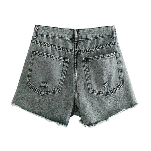 Shorts de Mezclilla Rotos Cintura Alta para Mujer - Image 8