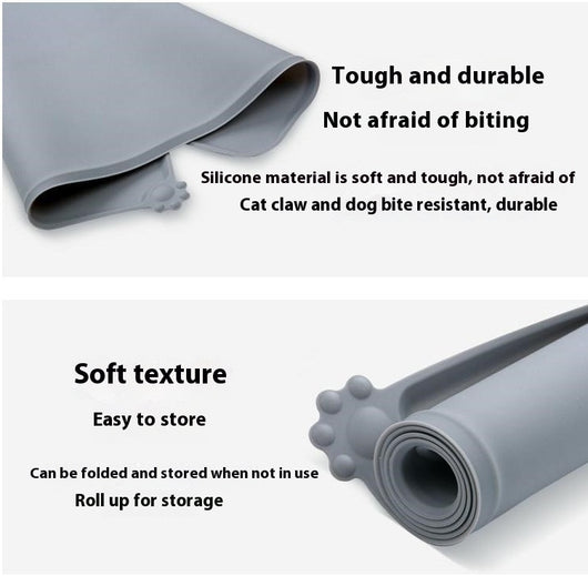 Tapete de Silicona para Comedero de Mascotas - Diseño Antideslizante con Huella de Pata - Image 16