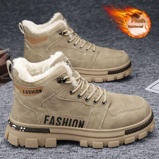 Zapatos Cálidos de Algodón con Forro Polar para Hombre