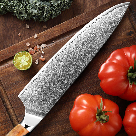 Cuchillo de Chef Damasco Profesional - Acero de Damasco Premium - Image 3