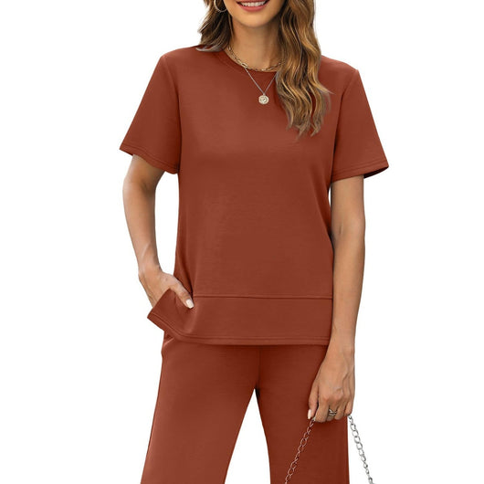 Blusa Suelta de Cuello Redondo Manga Corta para Mujer - Image 10
