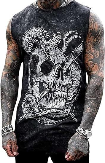 Chaleco sin Mangas Hombre Talla Grande Estampado 3D Retro - Image 18