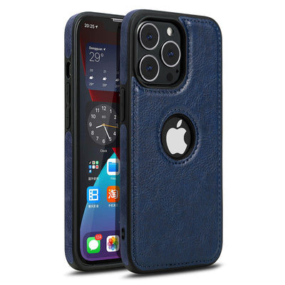 Funda para Celular con Patrón de Cuero y Costuras Decorativas - Image 4