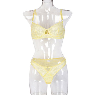 Conjunto de Lencería Sensual de Dos Piezas con Encaje y Efecto Push Up - Image 5