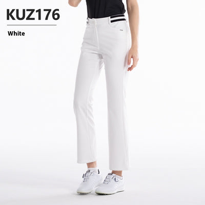 Pantalones Deportivos para Mujer con Cintura Elástica y Corte Acampanado - Image 3