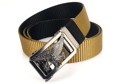 Cinturón Bicolor para Hombre con Hebilla Automática Giratoria sin Dientes - Image 10
