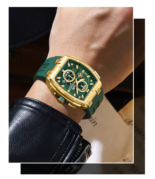 Reloj de Pulsera Hombre Impermeable con Calendario y Seis Agujas - Image 26