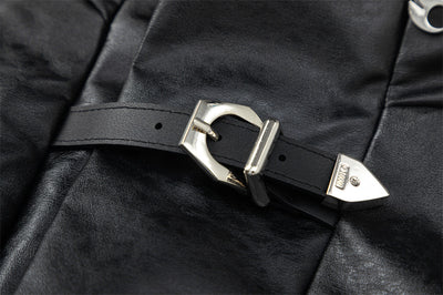 Abrigo de Cuero PU con Cuello Parado y Forro Térmico - Image 14