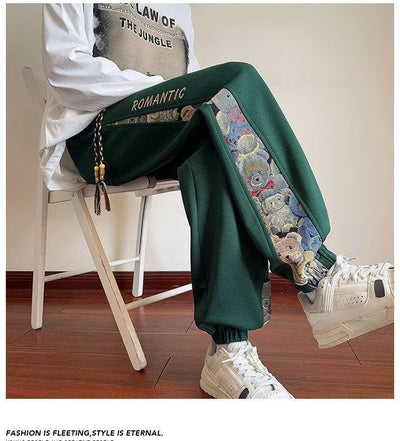 Pantalones Largos Estampados Holgados para Hombre - Image 9