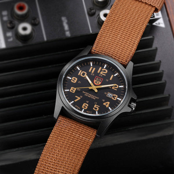Reloj Deportivo Hombre con Correa Trenzada y Calendario