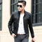Chaqueta de Cuero para Motociclista Elegante - Primavera y Otoño