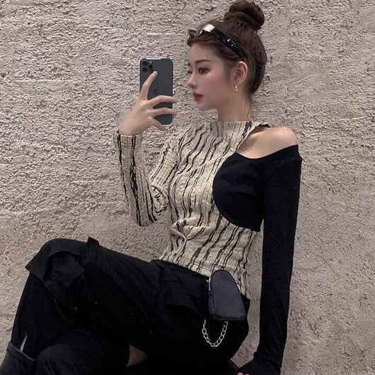 Blusa de Manga Larga con Efecto Dos Piezas - Image 5