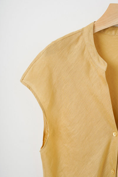 Blusa Lino Puro Cuello V Sin Mangas - Estilo Old Money Minimalista - Image 22