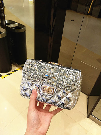 Bolso Clutch Diamond con Pedrería - Cartera de Mano y Crossbody - Image 12