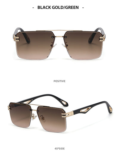 Gafas de Sol sin Marco con Puente Doble - Image 20