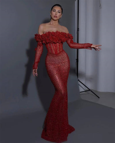 Vestido Largo Ajustado con Lentejuelas para Mujer - Image 9