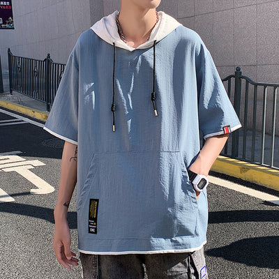 Camisa Casual Holgada de Dos Piezas para Hombre