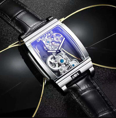 Reloj Mecánico para Hombre con Esfera Transparente y Resistencia al Agua - Image 8