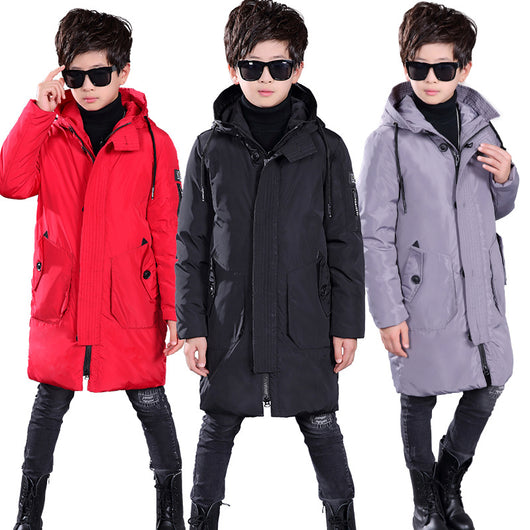 Chaqueta Acolchada para Niño Pluma de Pato Blanca con Capucha - Image 11