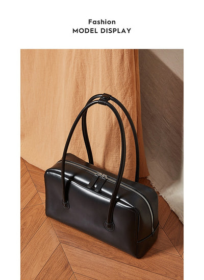 Bolso Boston de Cuero Genuino para Mujer - Portátil y Elegante - Image 30