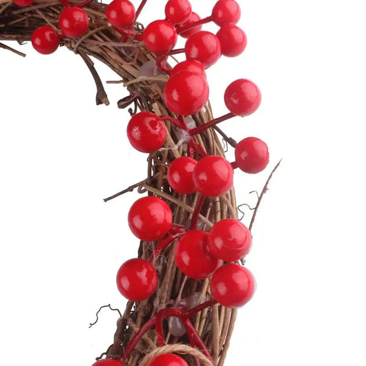Corona Decorativa de Frutos Rojos Simulados - Image 9