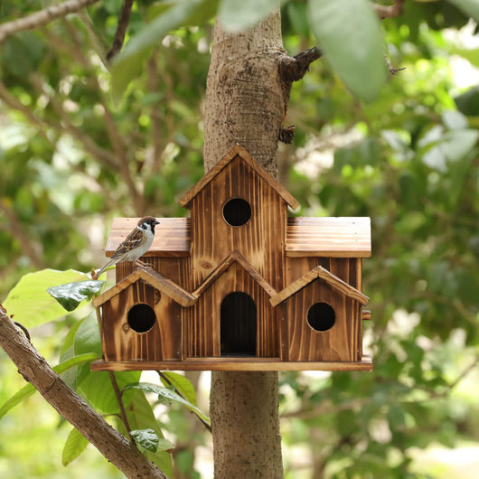 Nido de Pájaro de Madera - Adorno Decorativo Rústico para Exteriores - Image 10