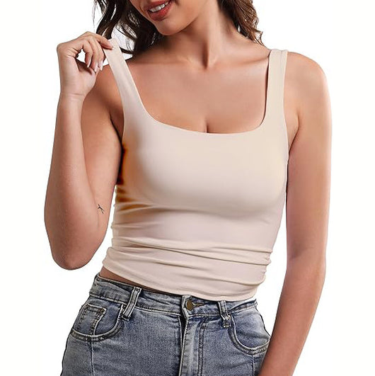 Blusa Espalda Descubierta con Cuello Cuadrado sin Mangas - Image 8