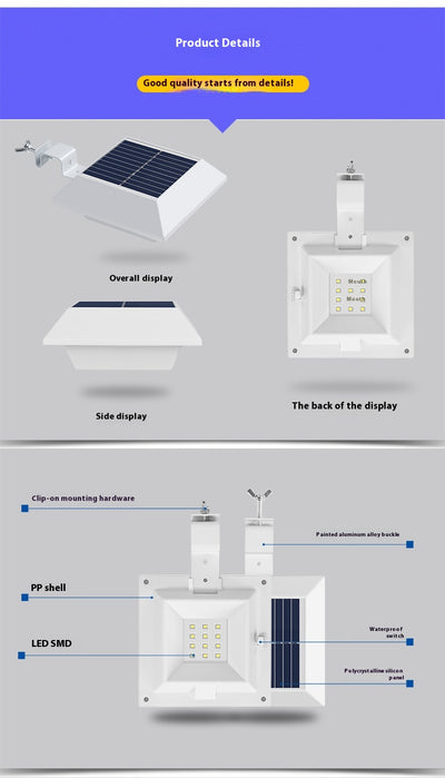 Lámpara Solar de 12 LED para Exterior - Image 18