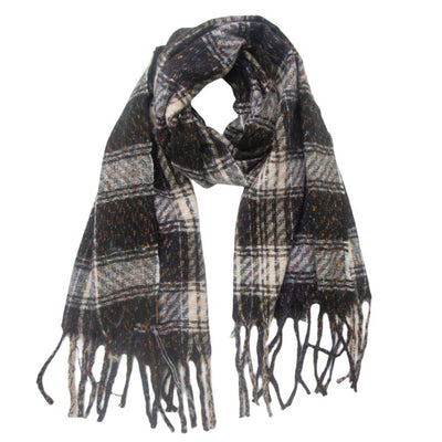 Bufanda de Cuadros Unisex con Flecos Estilo Europeo y Americano - Image 11