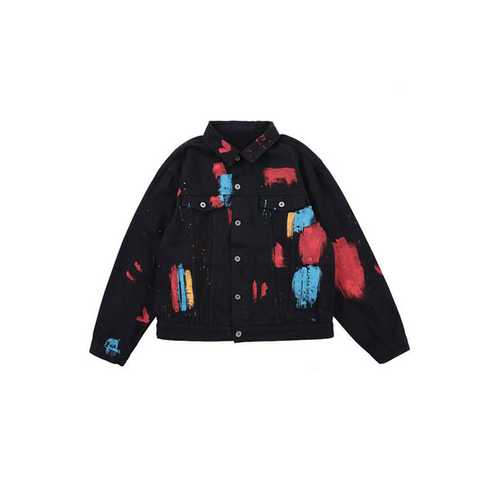 Chaqueta de Mezclilla con Estampado Splash de Tinta - Image 6