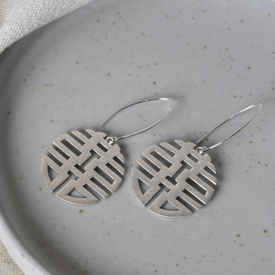 Aretes Vintage de Plata S925 Mate para Mujer - Image 8