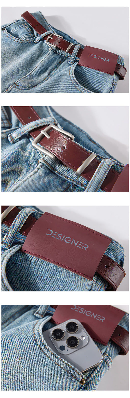 Jeans Rectos Talle Alto Térmicos con Forro Polar y Efecto Adelgazante - Image 7