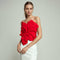 Top Tubo Backless con Flores 3D