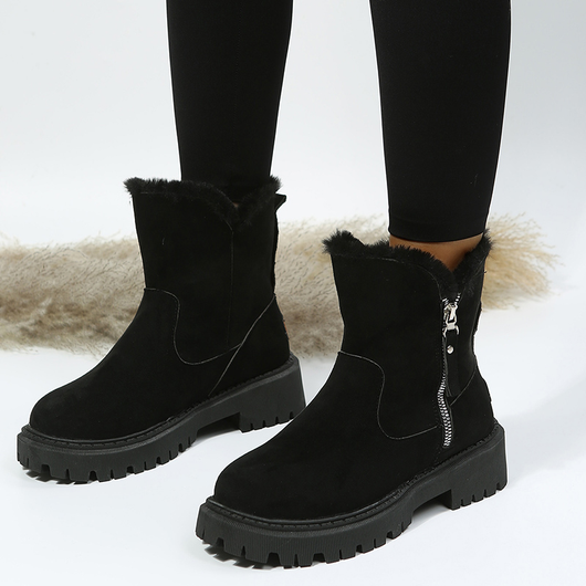 Botas de Invierno Impermeables Mujer - Gamuza Sintética con Suela Antideslizante - Image 15