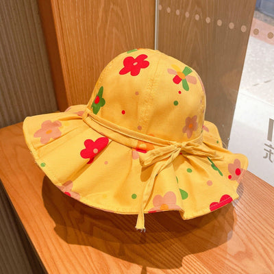 Sombrero de Ala Ancha con Flores para Niñas - Protección Solar Infantil - Image 30