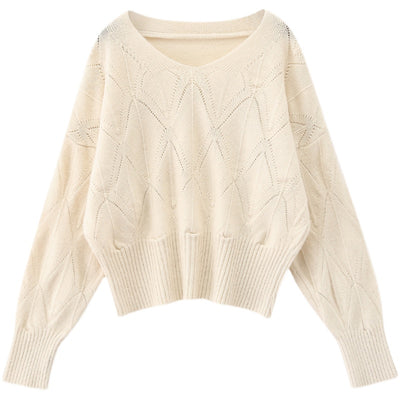 Suéter Tejido Holgado Versátil para Primavera y Otoño - Diseño Rejuvenecedor - Image 11