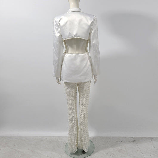 Conjunto de Dos Piezas con Lentejuelas Perladas y Gasa - Image 23
