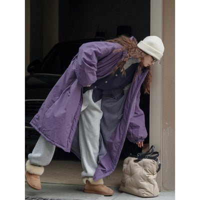 Abrigo Acolchado Coreano Holgado con Capucha - Algodón Invierno - Image 3