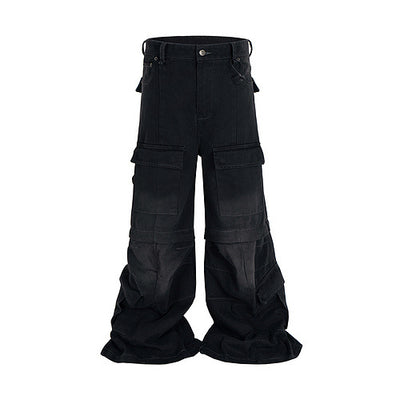 Overol Denim Vintage Desgastado con Bolsillos Múltiples y Doble Uso - Image 6