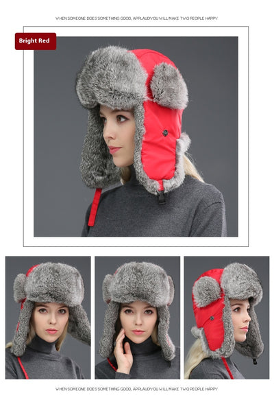 Gorro Térmico Unisex de Piel de Conejo con Protección Auditiva para Clima Frío - Image 26