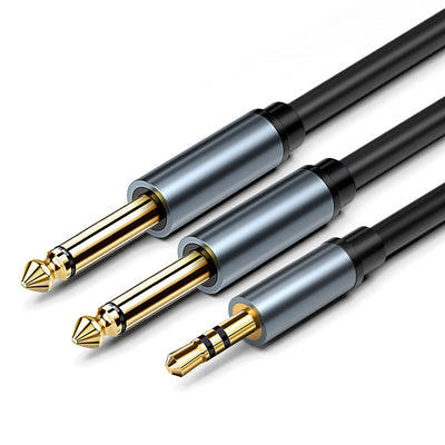 Cable de Audio 3.5mm a Doble 6.35mm para Mezcladora y Amplificador - Image 5