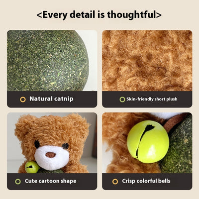 Juguete Interactivo de Hierba Gatera con Campana y Pelota de Molar para Gatos - Image 12