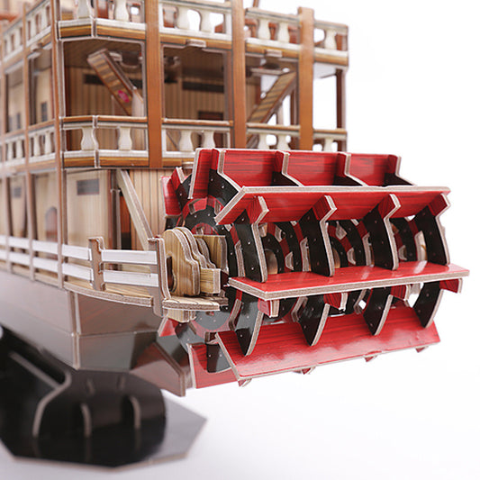 Modelo de Barco de Vapor del Río Mississippi - Puzzle 3D Estéreo - Image 2