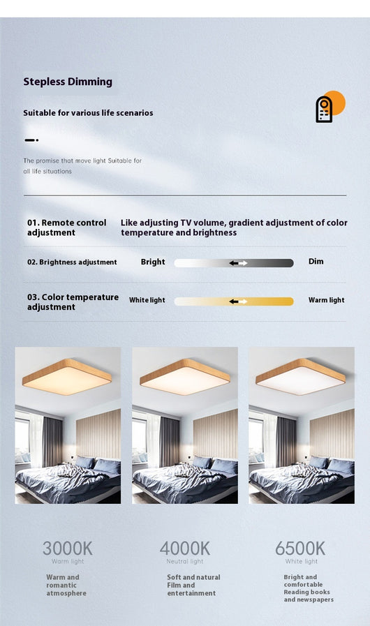 Lámpara de Techo Moderna Nordic con Diseño de Madera y Estructura de Hierro - Image 10