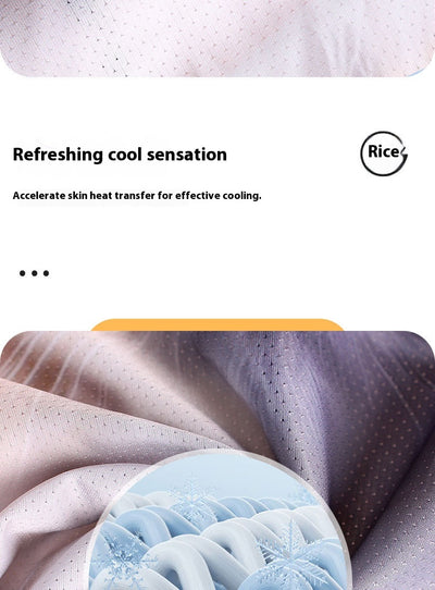 Yellow cat face ice silk neck gaiter with ear loops, designed for sun protection during outdoor sports like cycling. - Image 10