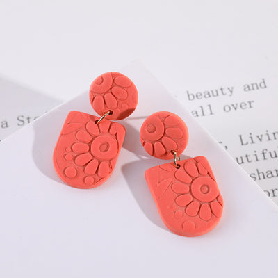 Aretes Geométricos Girasol en Relieve - Image 9